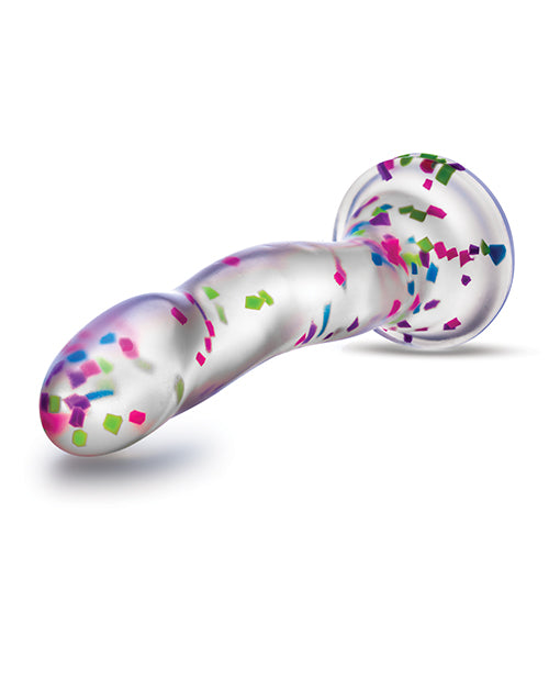 Blush Neo Elite Hanky Panky 7&quot; Confetti Dildo - Glow in the Dark