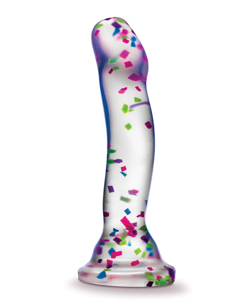 Blush Neo Elite Hanky Panky 7&quot; Confetti Dildo - Glow in the Dark