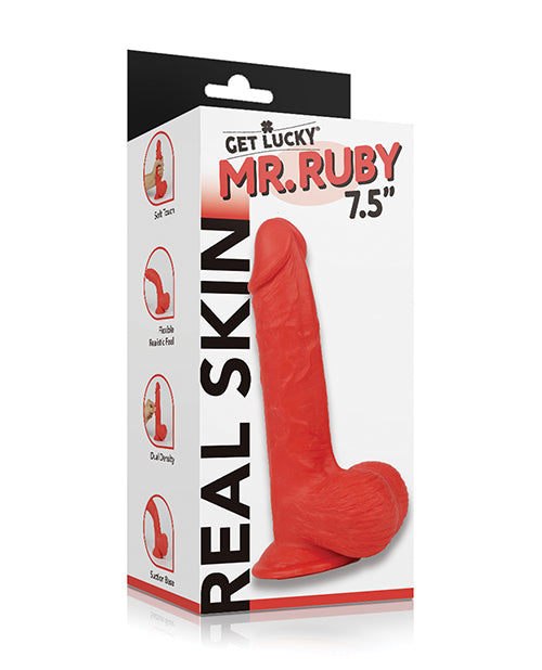 Get Lucky Mr. Ruby 7.5&quot; Dual Layer Dong