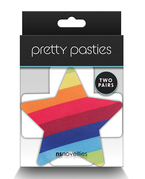 Pretty Pasties Pride Cross &amp; Star Rainbow - 2 Pair