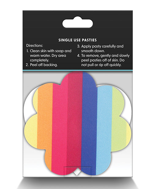 Pretty Pasties Pride Heart &amp; Flower Rainbow - 2 Pair