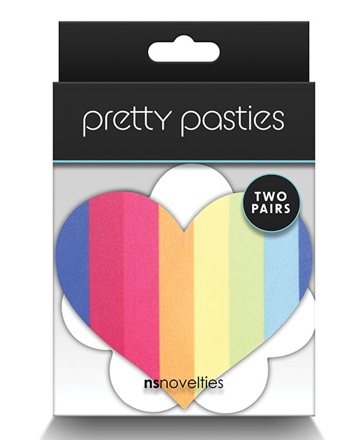 Pretty Pasties Pride Heart &amp; Flower Rainbow - 2 Pair