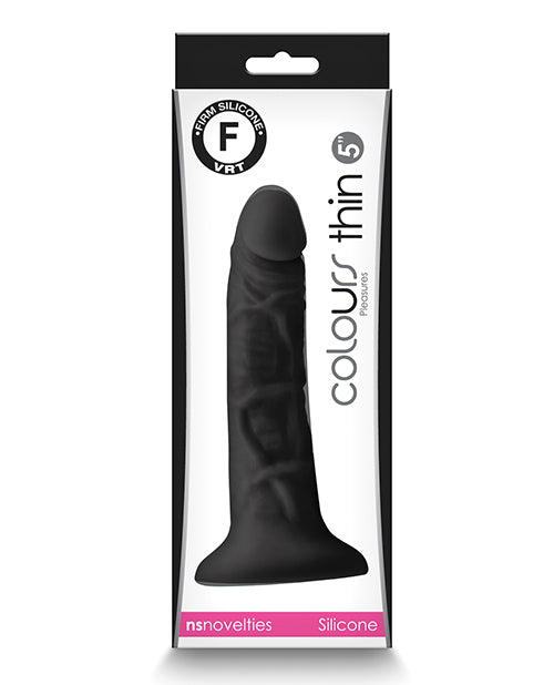 Colours Pleasures 5&quot; Thin Dildo - Black