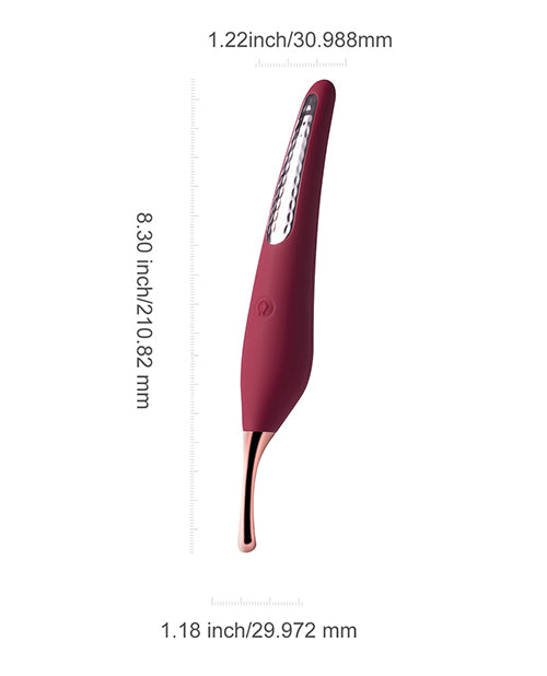 Ms. Honey Pinpoint Clit Vibrator &amp; Nipple Stimulator - Red Wine