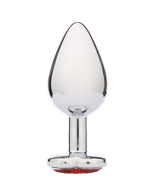 WhipSmart Heartbreaker 3&quot; Heart Crystal Butt Plug - Red