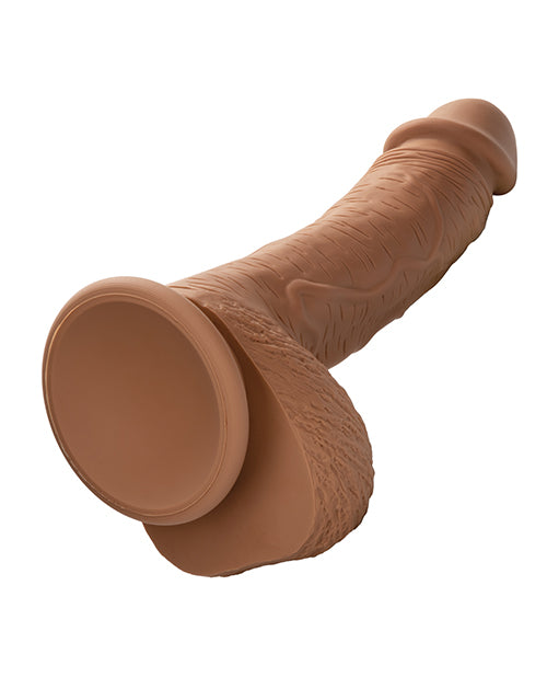 Studs Dual Density Silicone 6.25&quot; Dildo - Brown