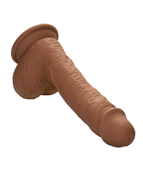 Studs Dual Density Silicone 6.25&quot; Dildo - Brown