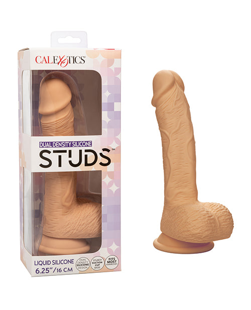 Studs Dual Density Silicone 6.25&quot; Dildo - Ivory