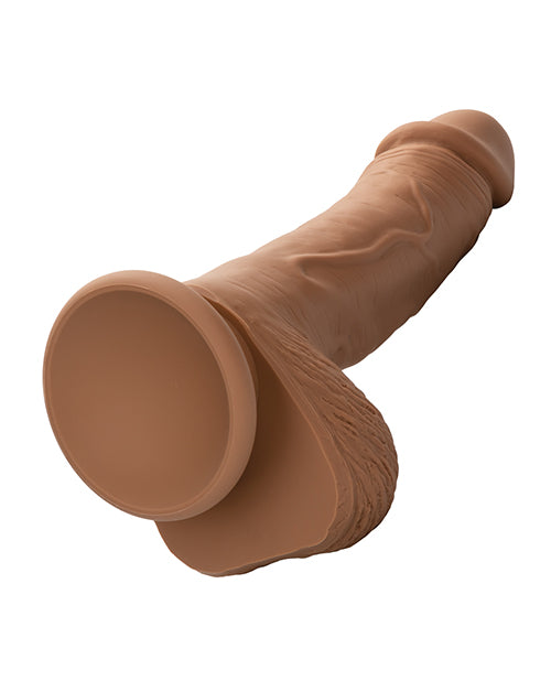 Studs Dual Density Silicone 5&quot; Dildo - Brown