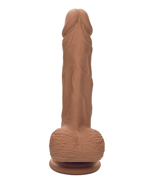 Studs Dual Density Silicone 5&quot; Dildo - Brown