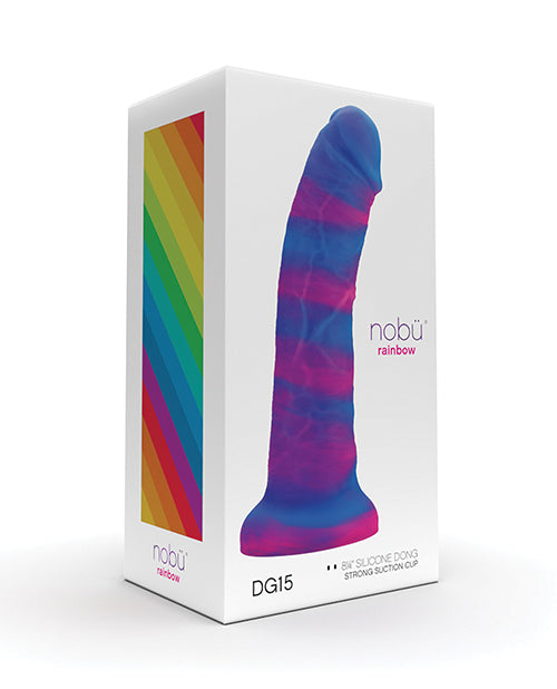 Nobu Rainbow 8&quot; Dildo w/Suction Cup - Cosmic