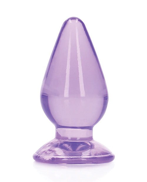 Shots RealRock Crystal Clear 4.5&quot; Anal Plug - Purple