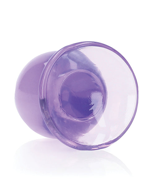 Shots RealRock Crystal Clear 3.5&quot; Anal Plug - Purple