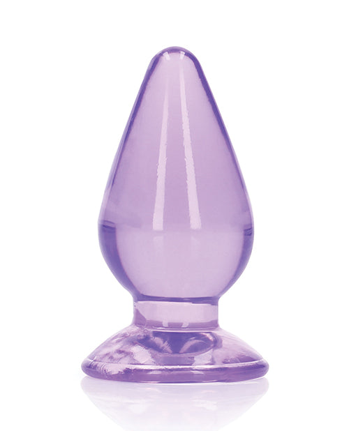 Shots RealRock Crystal Clear 3.5&quot; Anal Plug - Purple