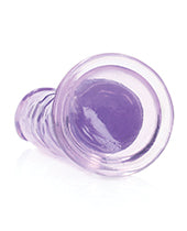 Shots RealRock Crystal Clear 6&quot; Straight Dildo w/Suction Cup - Purple