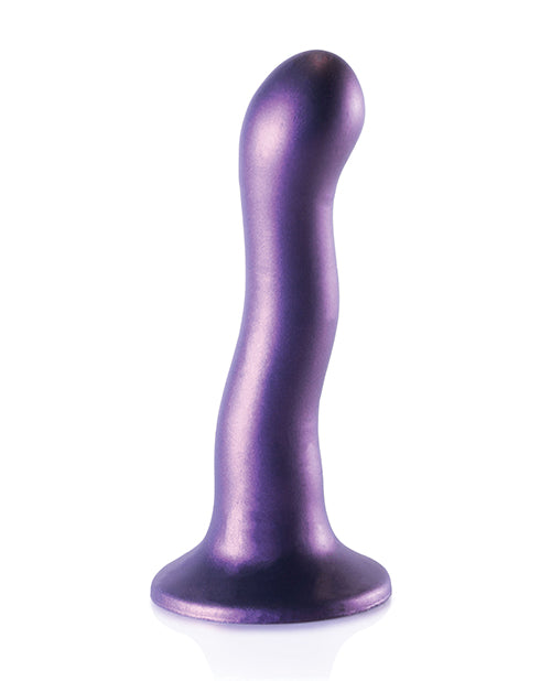 Shots Ouch 7&quot; Curvy G-Spot Dildo - Metallic Purple