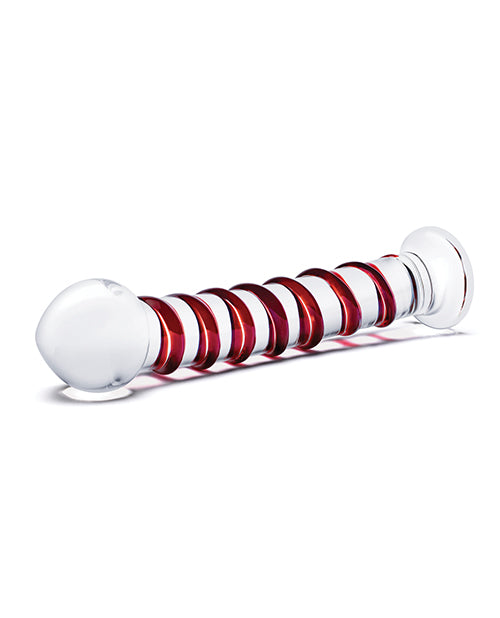 Glas 10&quot; Mr. Swirly Dildo - Red