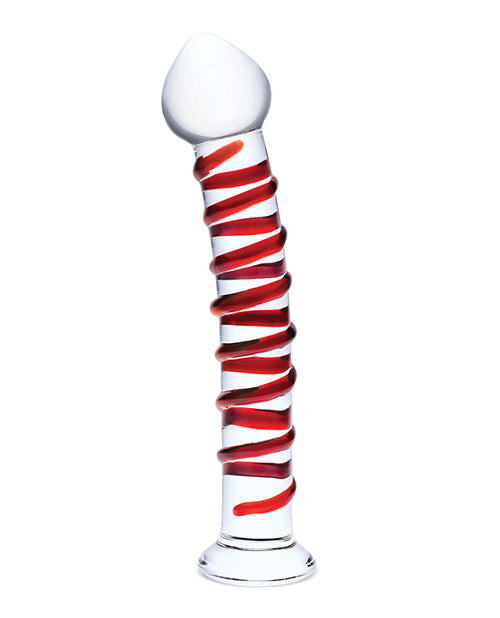 Glas 10&quot; Mr. Swirly Dildo - Red