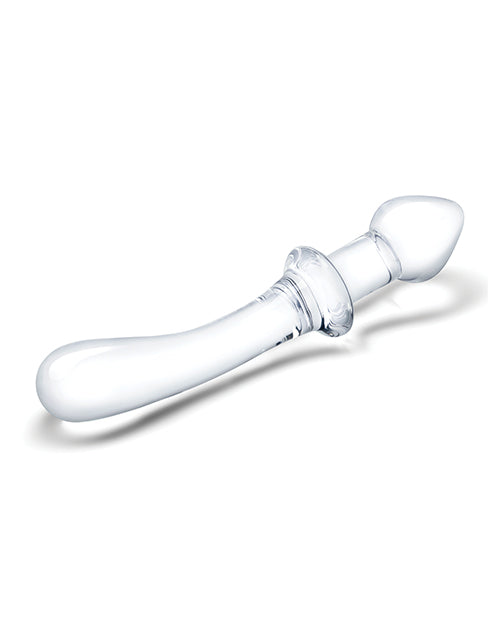 Glas 9&quot; Classic Curved Dual Ended Dildo - Clear