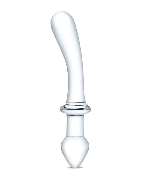 Glas 9&quot; Classic Curved Dual Ended Dildo - Clear