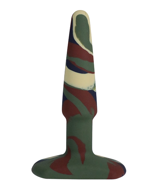 A Play 4&quot; Groovy Silicone Anal Plug - Camouflage