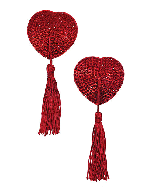 Diamond Reuseable Tassel Pasties - Red O/S