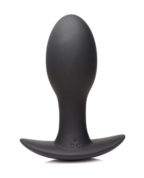 Curve Toys Rooster Rumbler Vibrating Silicone Anal Plug Medium - Black