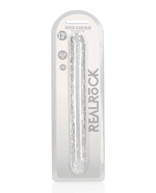 Shots RealRock Crystal Clear 13&quot; Double Dildo - Transparent