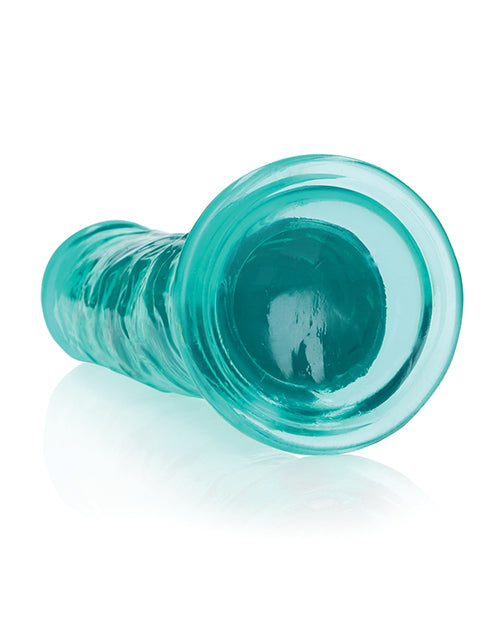 Shots RealRock Realistic Crystal Clear 10&quot; Straight Dildo - Turquoise