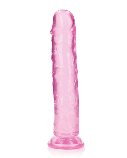 Shots RealRock Realistic Crystal Clear 10&quot; Straight Dildo - Pink