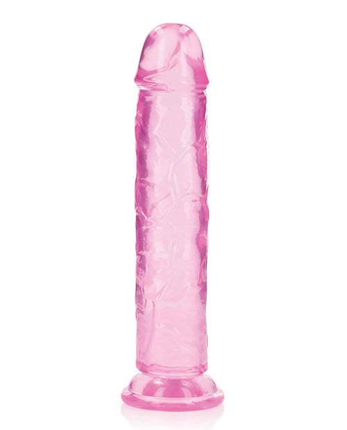 Shots RealRock Realistic Crystal Clear 10&quot; Straight Dildo - Pink