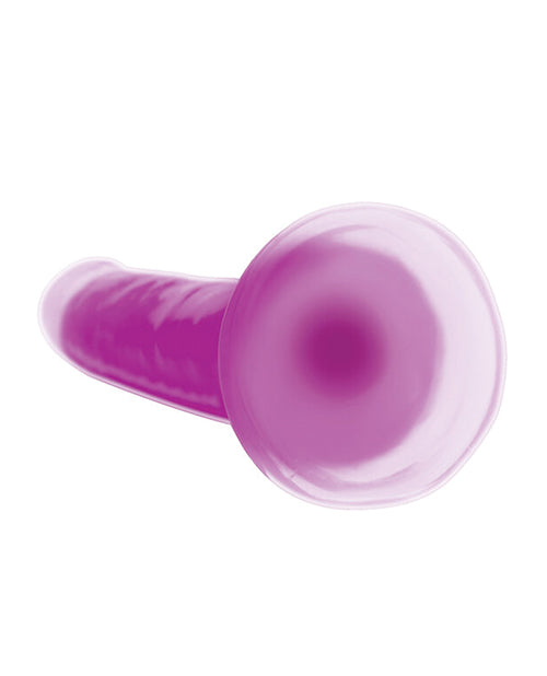 Curve Toys Lollicock 7&quot; Glow In The Dark Silicone Dildo - Purple