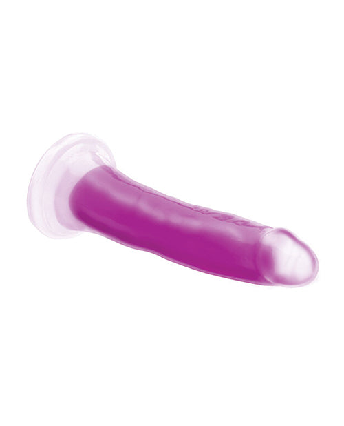 Curve Toys Lollicock 7&quot; Glow In The Dark Silicone Dildo - Purple