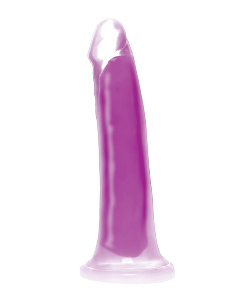 Curve Toys Lollicock 7&quot; Glow In The Dark Silicone Dildo - Purple