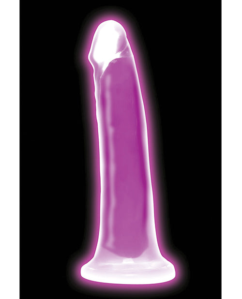 Curve Toys Lollicock 7&quot; Glow In The Dark Silicone Dildo - Purple