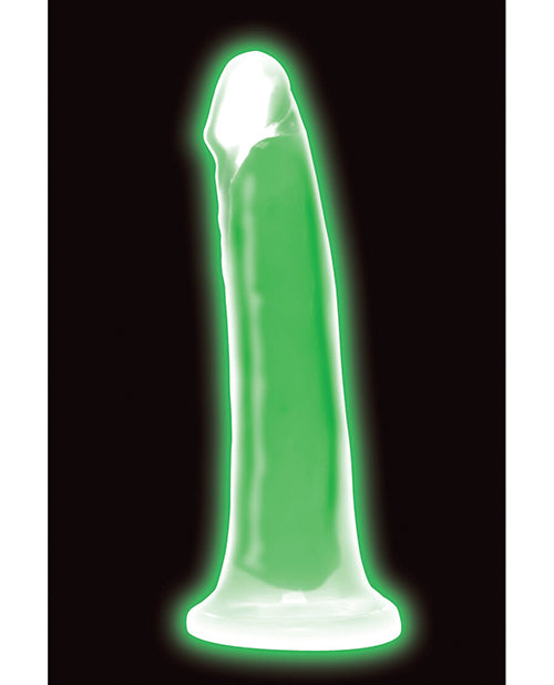 Curve Toys Lollicock 7&quot; Glow In The Dark Silicone Dildo - Green