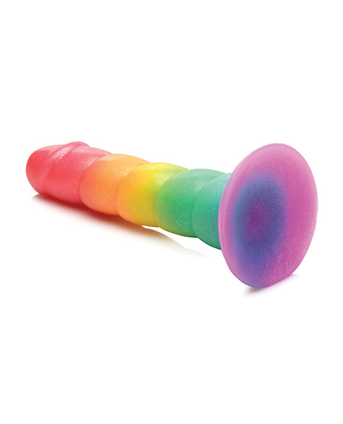 Curve Toys Simply Sweet 6.5&quot; Swirl Rainbow Dildo