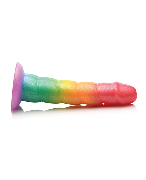 Curve Toys Simply Sweet 6.5&quot; Swirl Rainbow Dildo