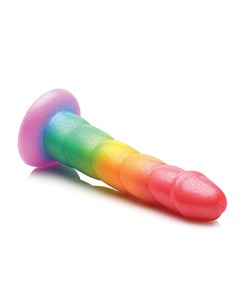 Curve Toys Simply Sweet 6.5&quot; Swirl Rainbow Dildo