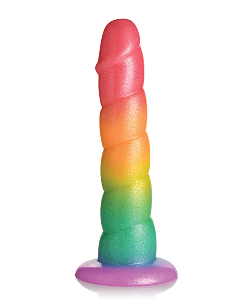 Curve Toys Simply Sweet 6.5&quot; Swirl Rainbow Dildo