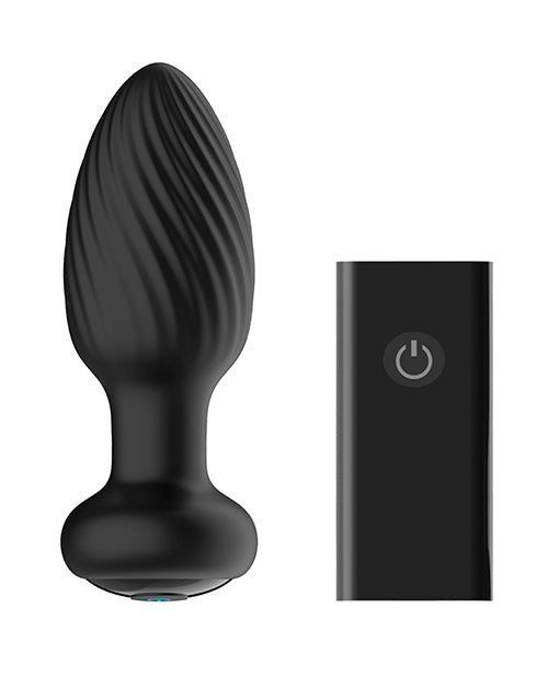 Nexus Tornado Rotating &amp; Vibrating Butt Plug - Black