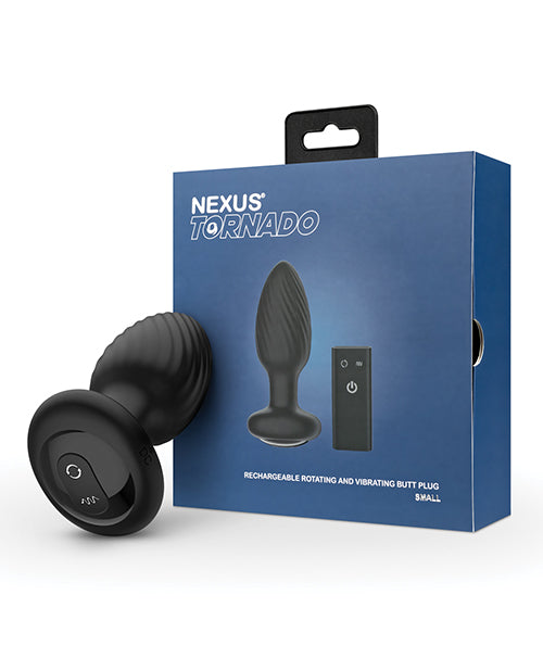 Nexus Tornado Rotating &amp; Vibrating Butt Plug - Black