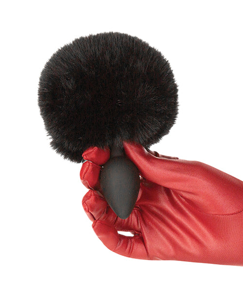 Punishment Bunny Tail Butt Plug - Black