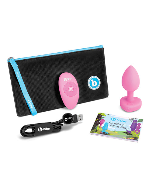 b-Vibe Vibrating Heart Plug S/M - Pink