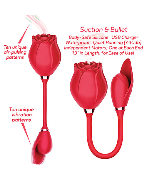 Wild Rose &amp; Bullet Vibrator - Red