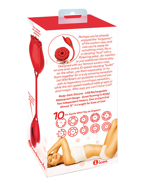 Wild Rose &amp; Bullet Vibrator - Red