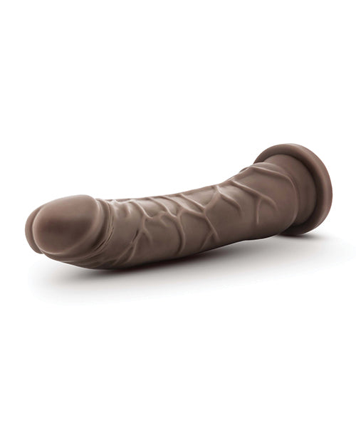 Blush Dr. Skin Plus 9&quot; Posable Dildo - Chocolate