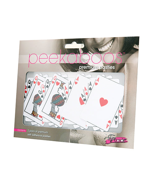 Peekaboos Queens &amp; Aces Pasties - 2 Pairs