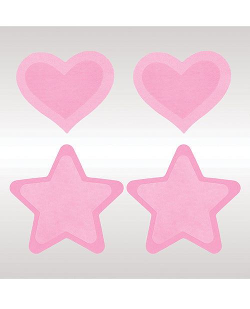 Peekaboos Glow in the Dark Hearts &amp; Stars - Hot Pink 2 Pairs