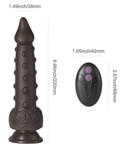 Alger 8&quot; Thrusting Dildo - Black